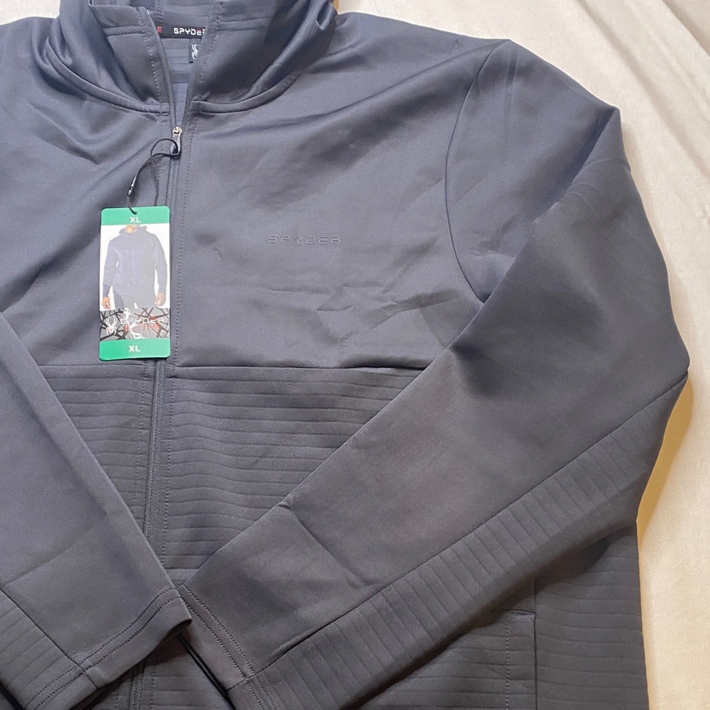 Spyder Active Gray Full-Zip Hoodie Size‎ XL - Picture 5 of 16